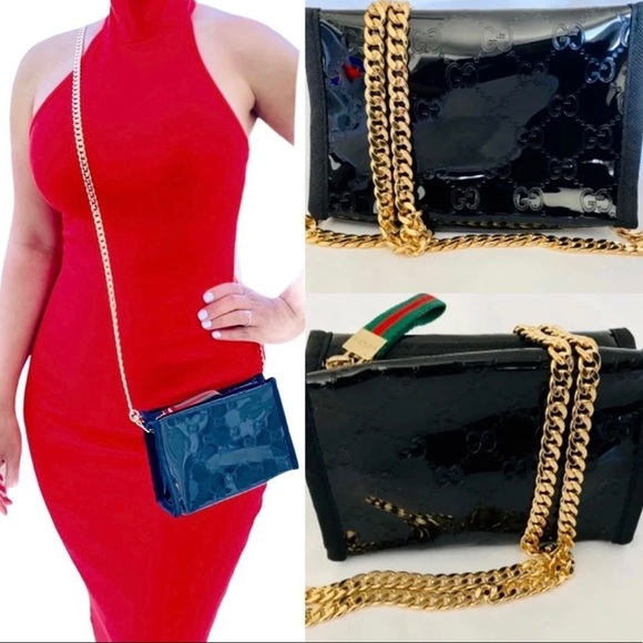 🔥 NEW GUCCI Cosmetic/ Makeup Bag, Crossbody Chain - Picture 1 of 9